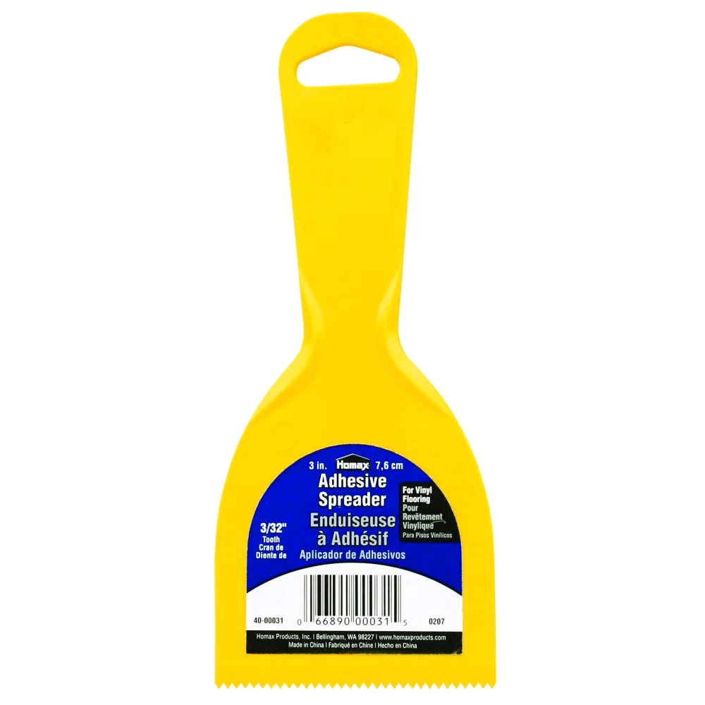Homax Adhesive Spreader, 3/32 in V-Notch