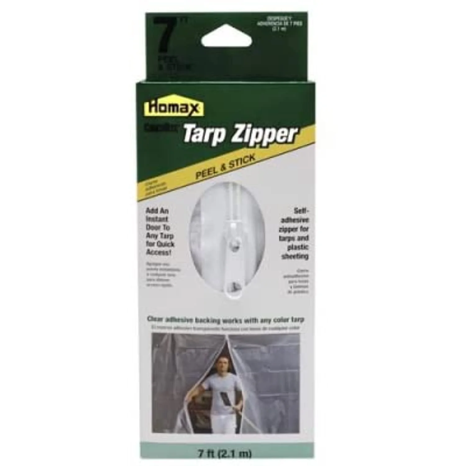 Homax CinchTite Self-Adhesive Tarp Zipper Door