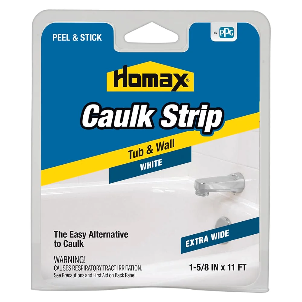 Homax Extra Wide Peel and Stick Caulk Strip, 1-5/8 in