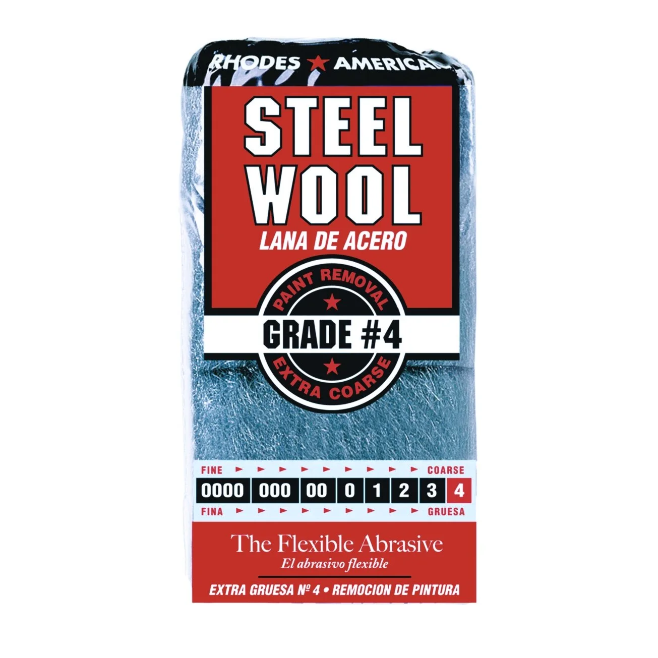 Homax Rhodes American Steel Wool, #4 Extra Coarse