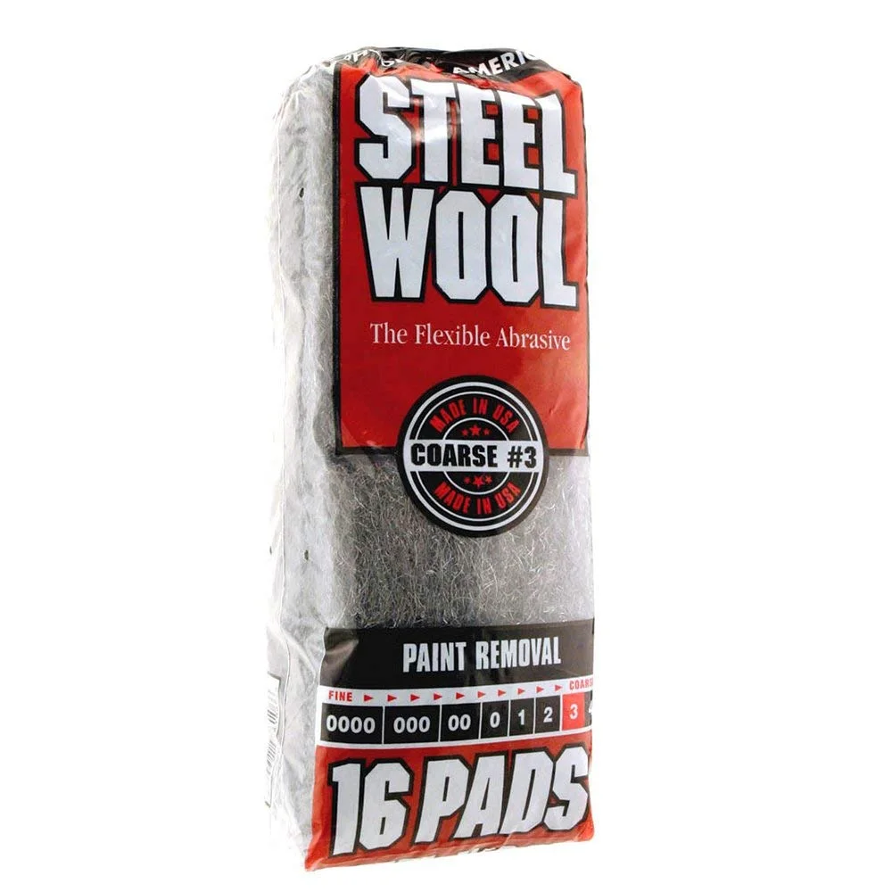 Homax Rhodes American Steel Wool, #3 Coarse
